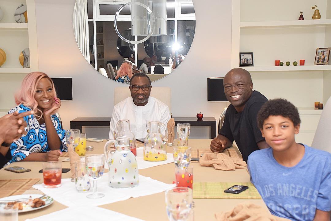 Femi Otedola hosts Seal & son Henry to Dinner | BellaNaija