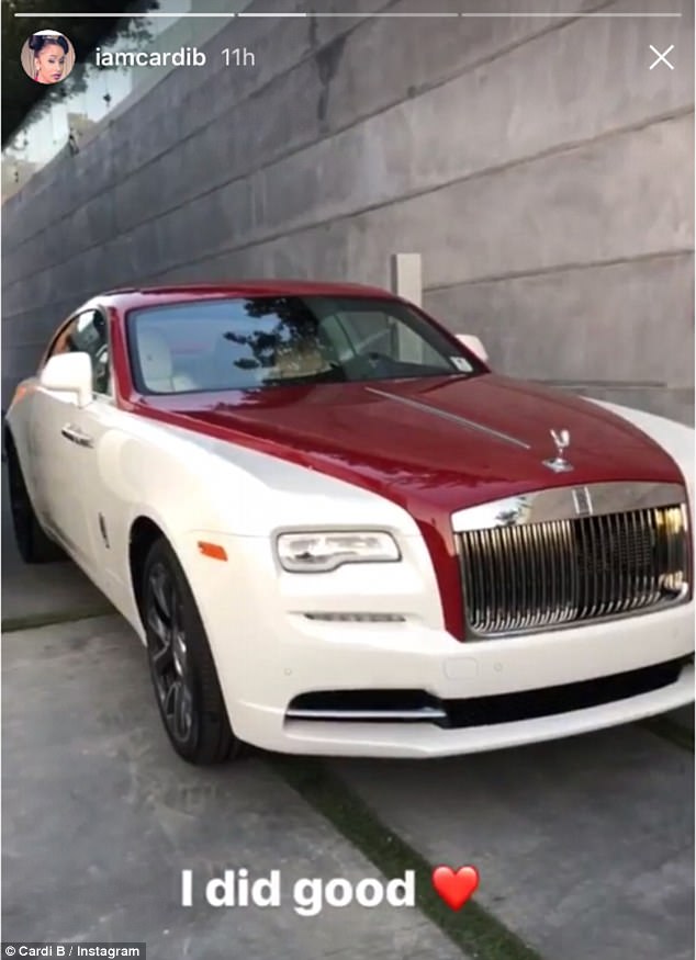 No Christmas present for you! The Bad and Boujee hitmaker looked overwhelmed with his new Rolls Royce Wraith, complete with red and white interior- thought to be worth a jaw-dropping $300,000 (£250k)