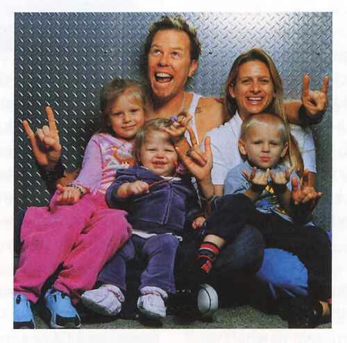 Such a sweet pic of James Hetfield n his family | Metallica, Metallica song, James hetfield