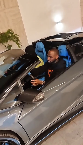 No Cause For Alarm ”, Davido Says After A Lady Spotted Someone Driving His  ₦285m Lamborghini In His Absence