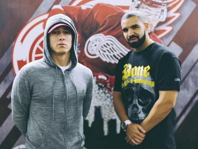 The rap battle was a hoax, Eminem joined Drake on stage like a BFF -  Hindustan Times
