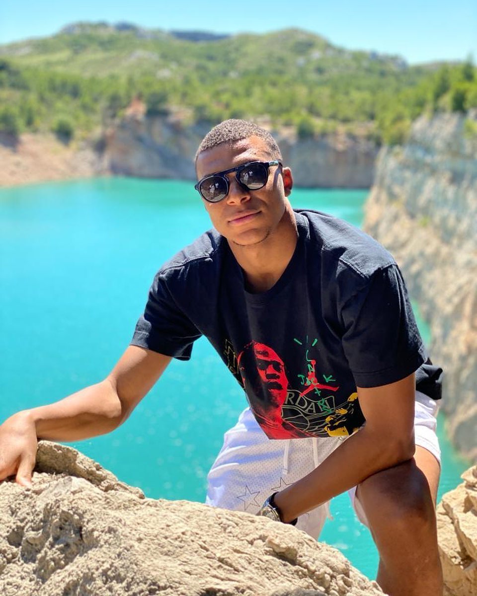 While Mbappé is relatively private, he enjoys sharing snaps from his lush holidays