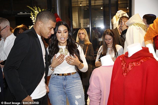 Majda Sakho shows the French World Cup winner her new collection at Paris Fashion Week