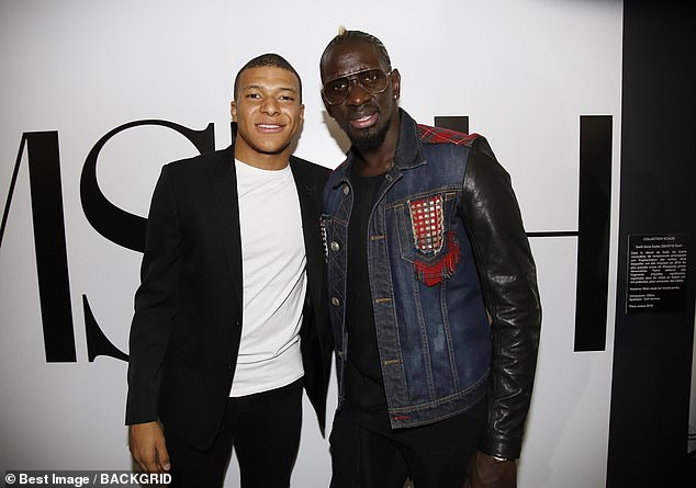 French international team-mates Mbappe and Sakho pose for a picture alongside eachother