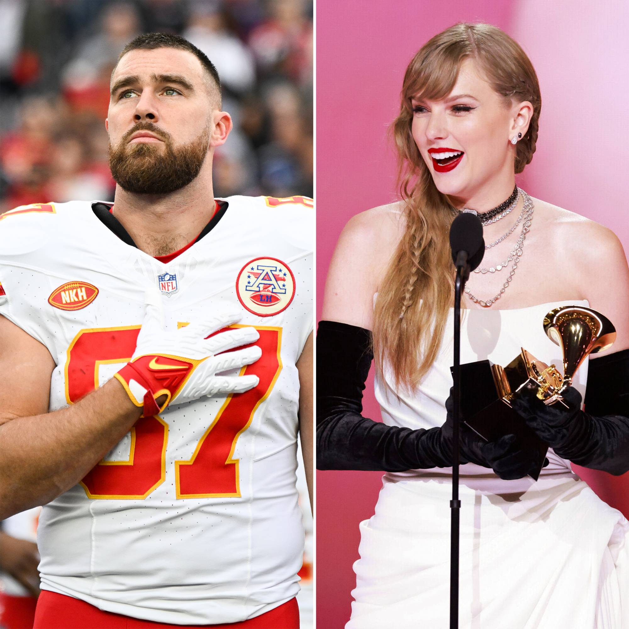 Travis Kelce 'Likes' Photo of Taylor Swift at 2024 Grammys | Us Weekly