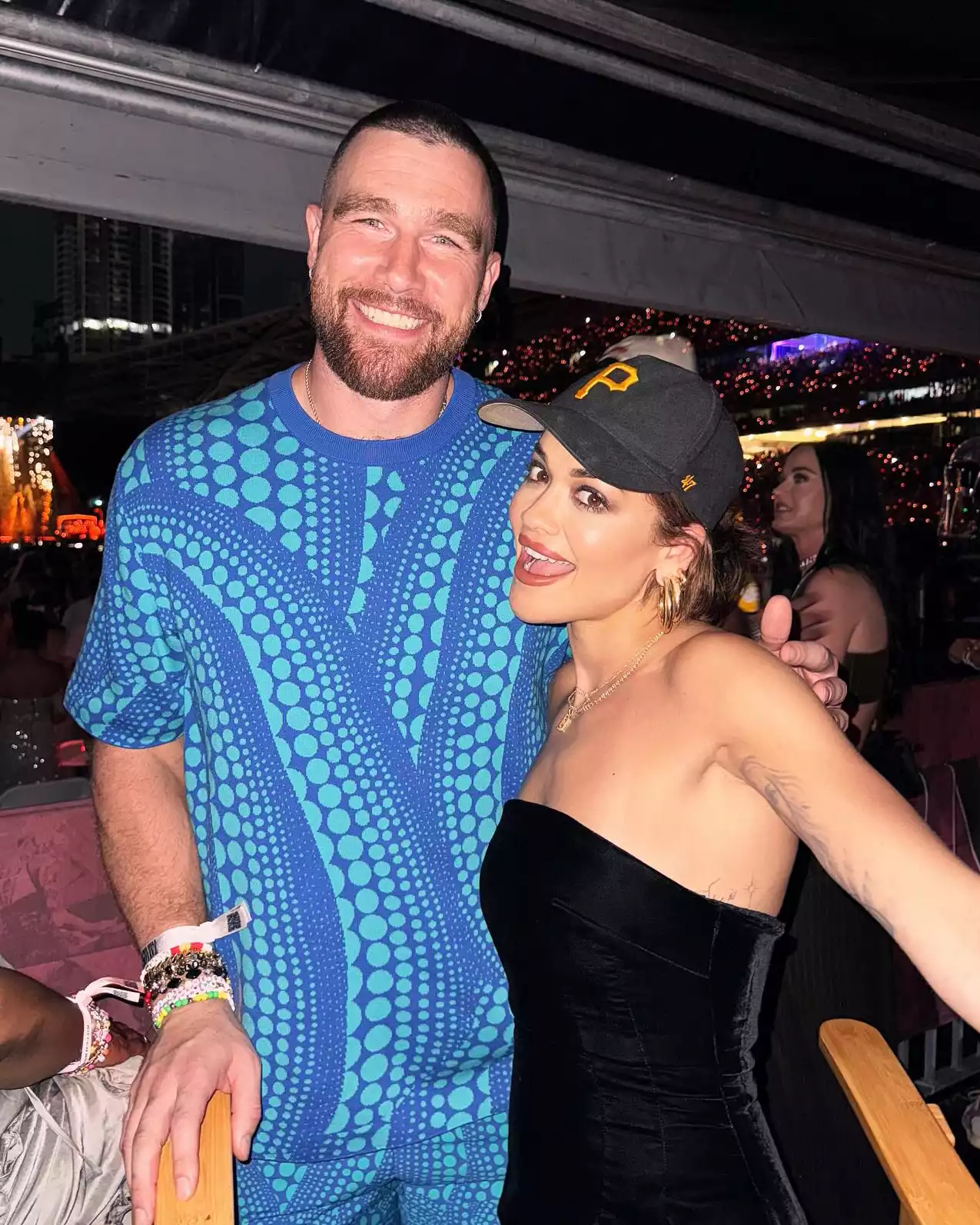 Rita Ora and Travis Kelce at the Taylor Swift concert.