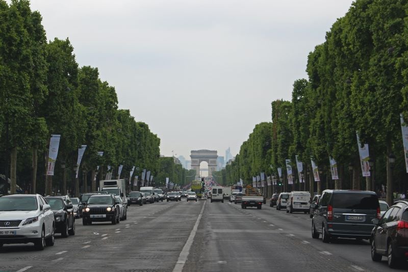 Iconic Champs-Élysées in Paris, known for its grandeur and cultural significance