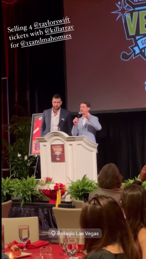 Travis Kelce on stage