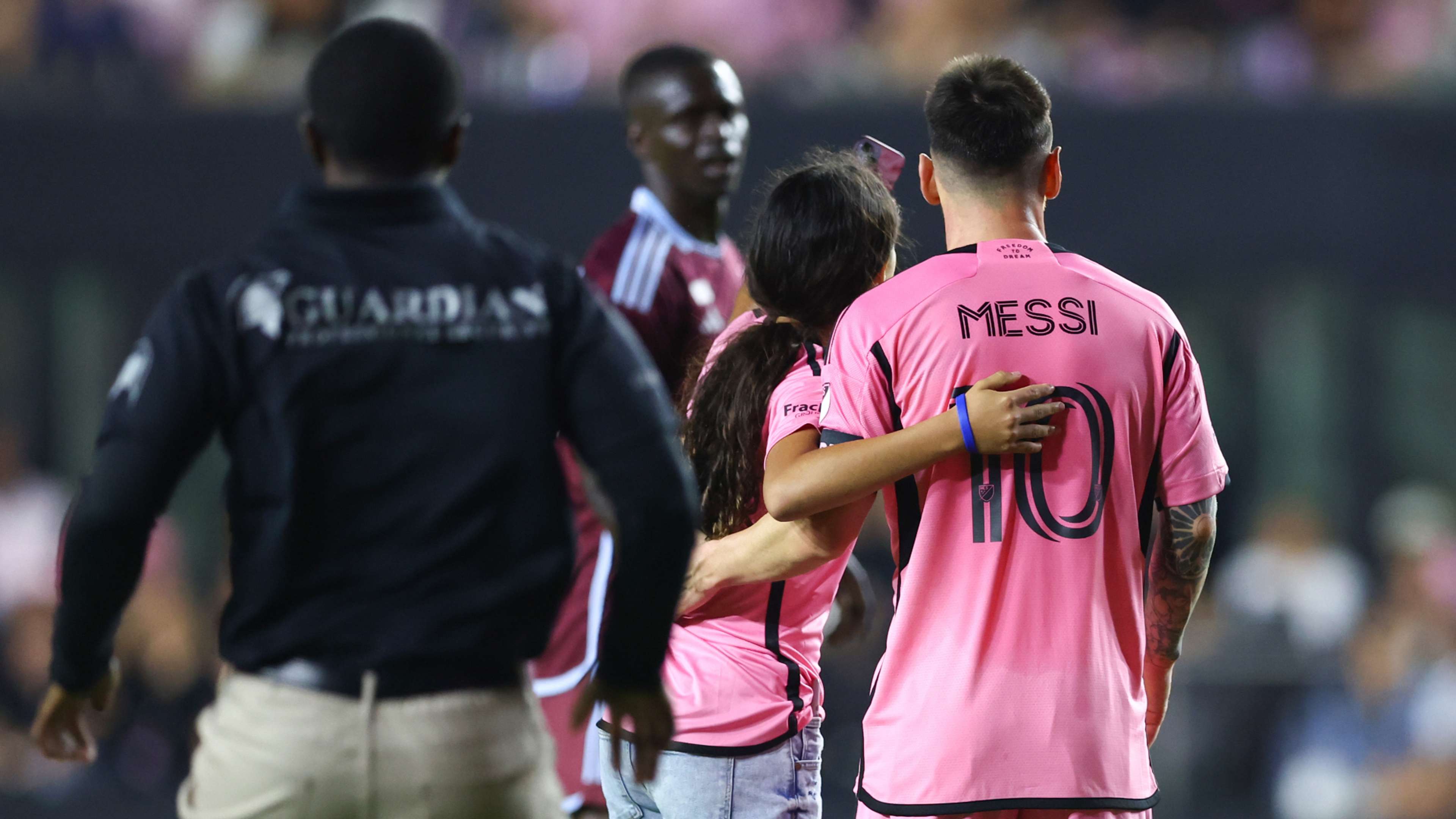 Lionel Messi pitch invader