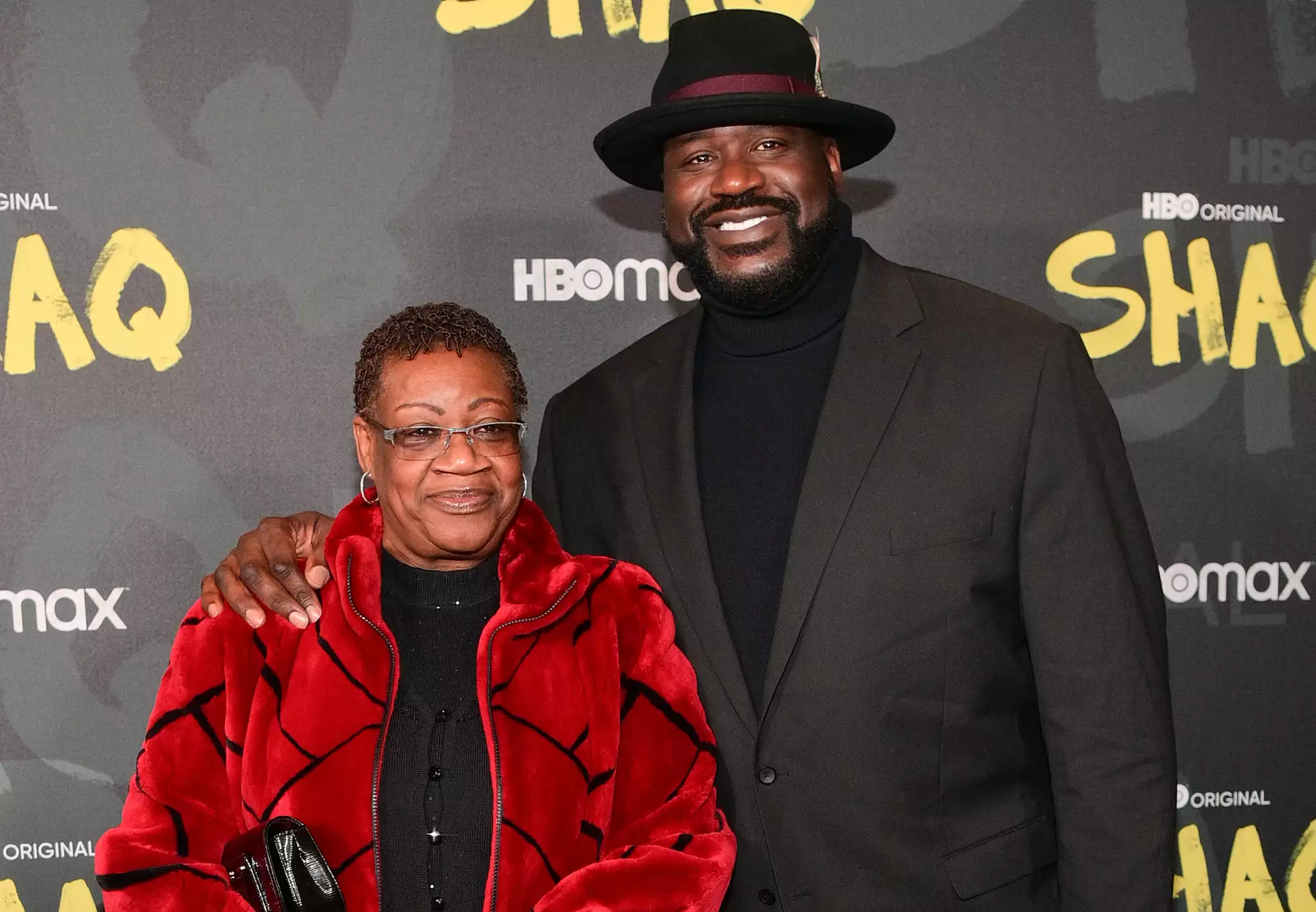 Shaquille O'Neal and Lucille O'Neal attend HBO Premiere For "SHAQ" on November 14, 2022 in Atlanta, Georgia.