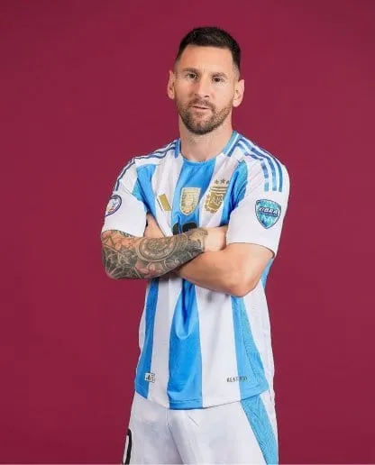 Official photo of Messi in the Argentine National Team for the Copa América 2024