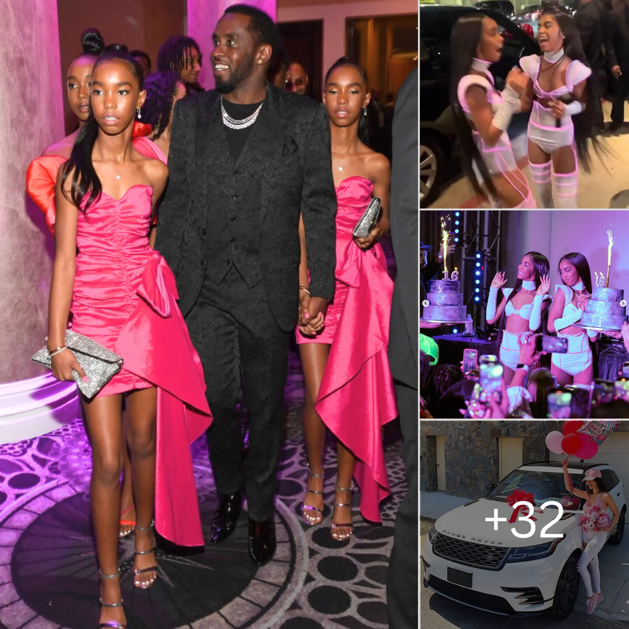 Sean ‘Diddy’ Combs delighted twins Jessie and D’Lila at a lavish sweet ...