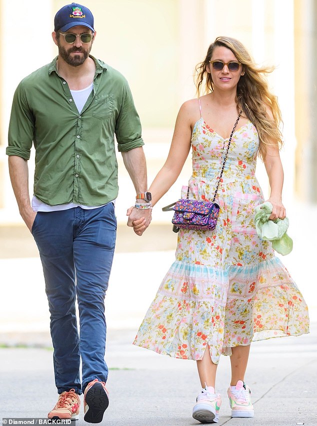 Here and there: The Hollywood hot couple , who have been married since 2012, walked hand in hand as they dashed around the city that never sleeps