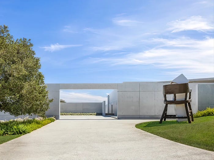 The 40,000 square foot residence was designed by iconic Japanese architect Tadao Ando.