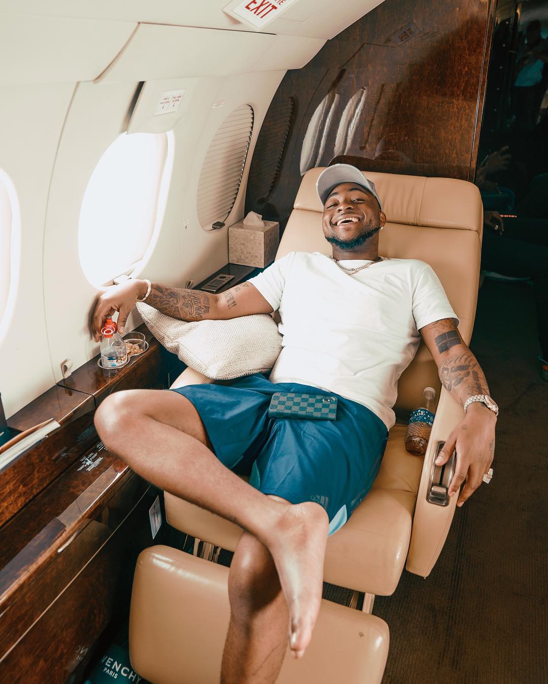 Davido announces his Private Jet "has landed" with a Photo! | BellaNaija