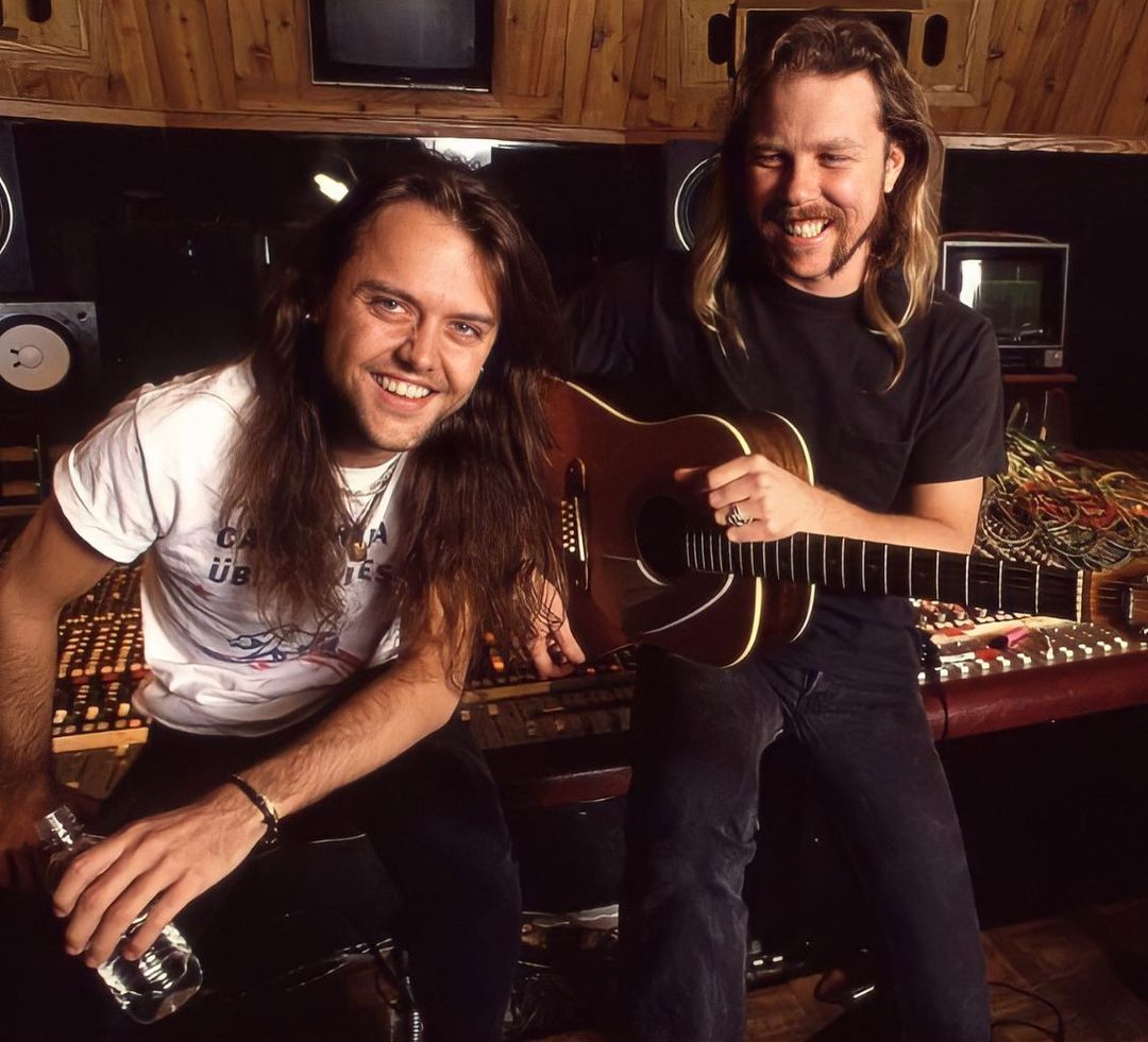 Agnes on X: "Lars Ulrich & James Hetfield on the first day of recording the  Black Album in North Hollywood (October 6, 1990) https://t.co/6ofw7NkI5b" /  X